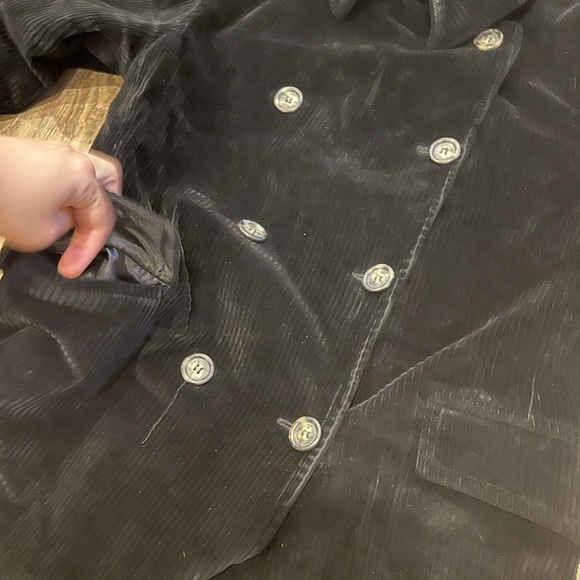 Weekend MaxMara Black Corduroy Pea Coat - Picture 3 of 8